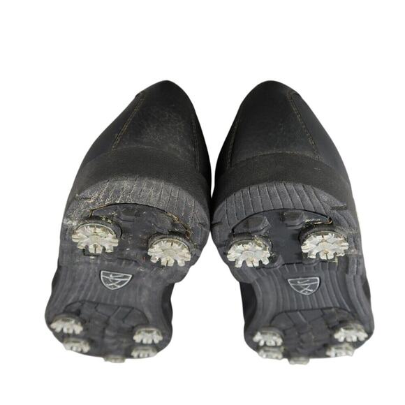 Nike Shoes Mens 11.5 Golf Cleat Saddle Oxford Classic Waverly Last Black Leather - Picture 10 of 13